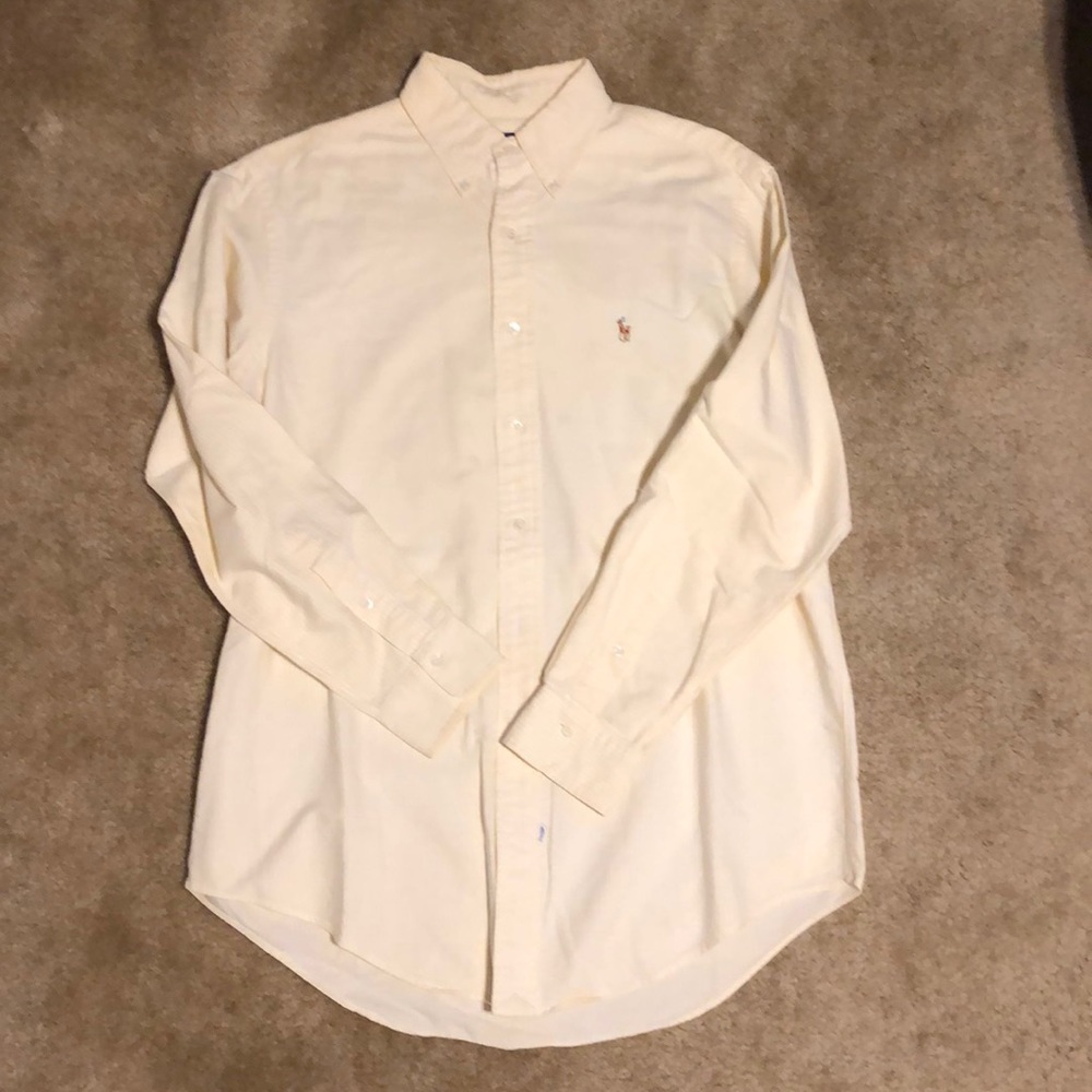 Mens Polo Ralph Lauren Yellow Button Down